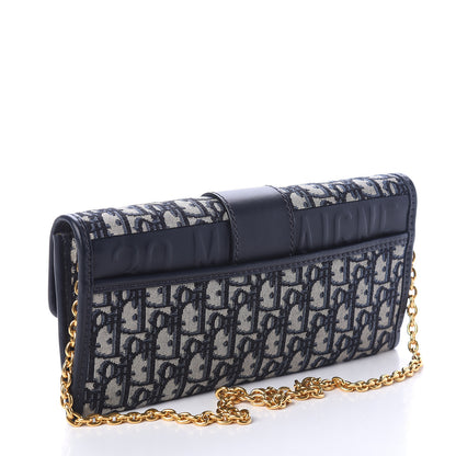 Christian Dior Oblique 30 Montaigne Chain Pouch Blue 2 of 8