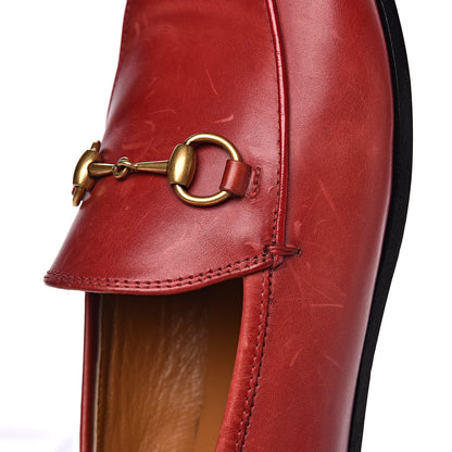 Gucci Calfskin Womens Jordaan Loafers 37 Hibiscus Red 12 of 13