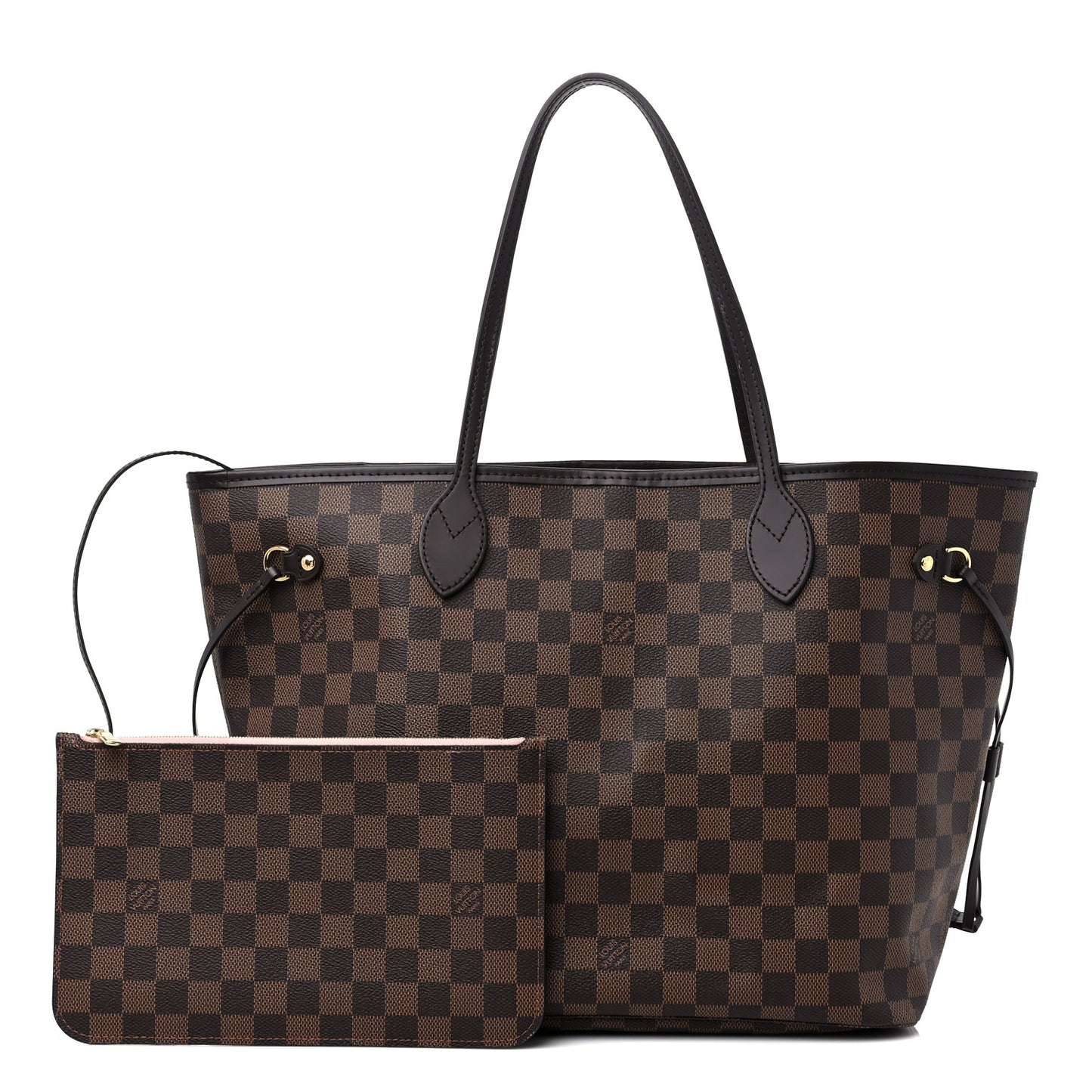 Damier Ebene Neo Neverfull MM Rose Ballerine