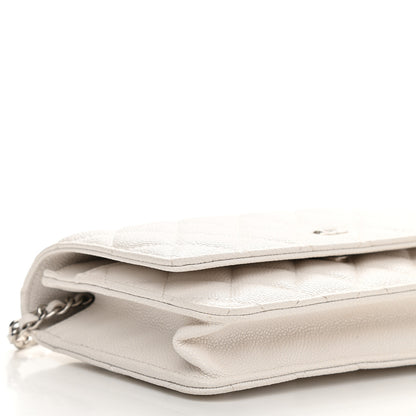 Chanel Caviar Quilted Wallet On Chain WOC White 8 of 10