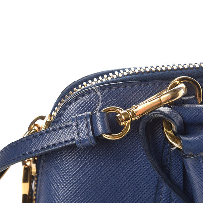 Prada Saffiano Lux Small Promenade Tote Bluette 9 of 17