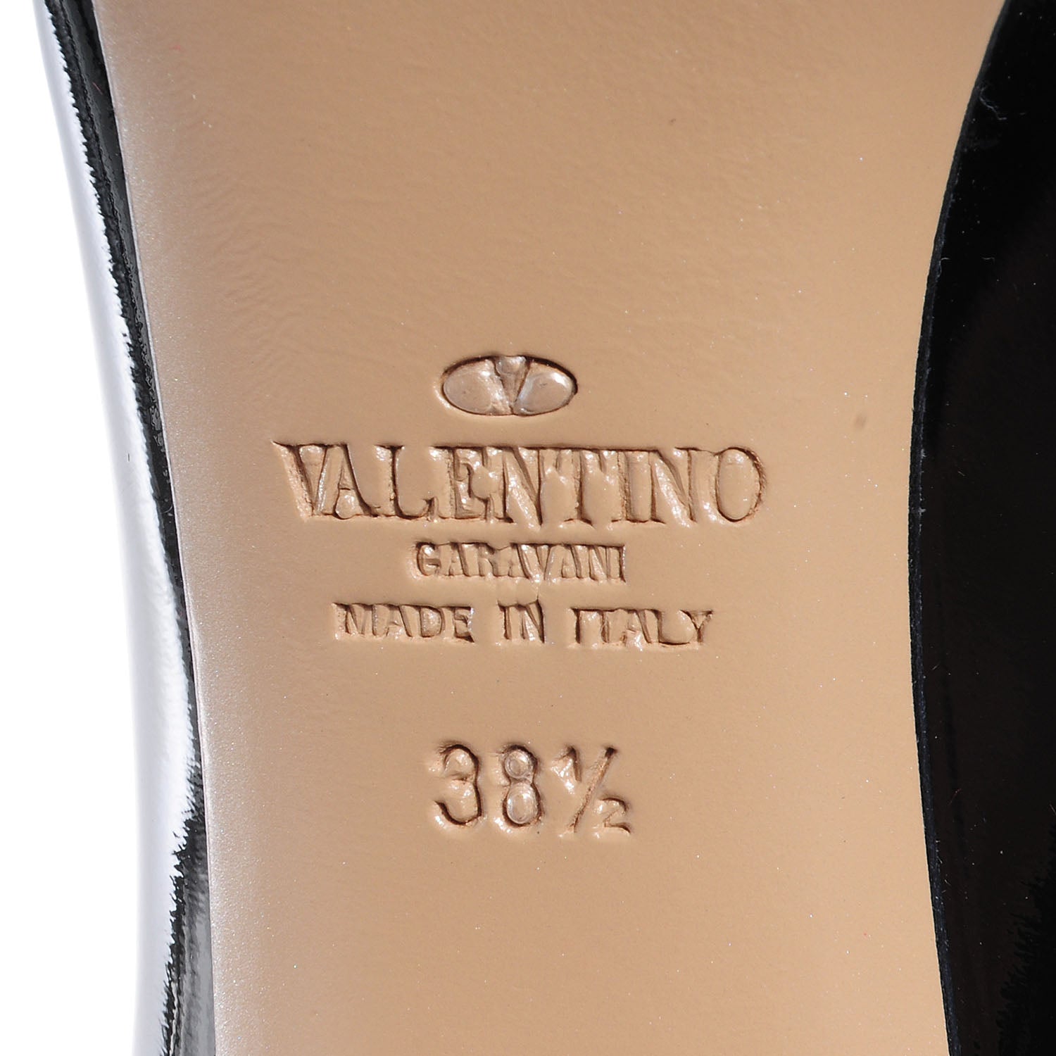 Valentino Garavani Patent Rockstud Platform Pumps 38.5 Black 6 of 6