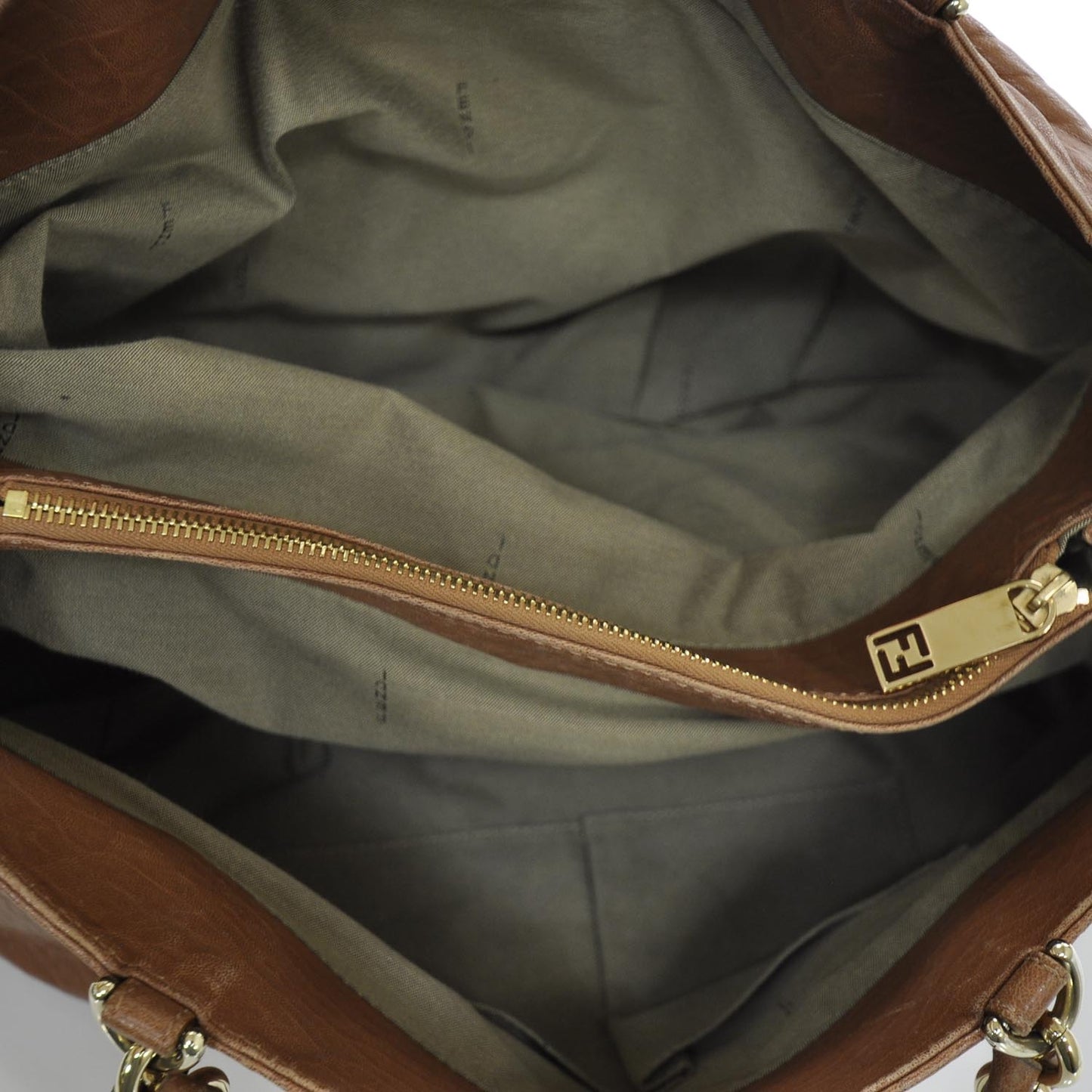 Crinkled Lambskin Colorblock Mia Tote Camel Osso Naturale