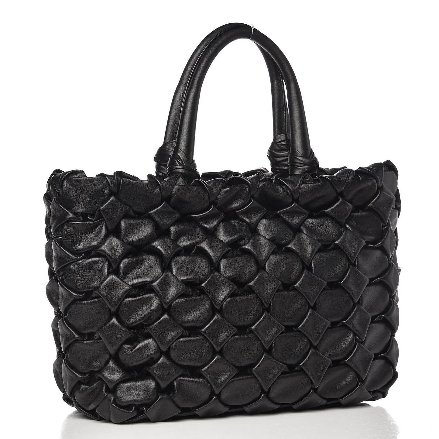 Nappa Woven Tote Black