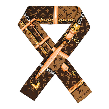 Louis Vuitton Silk Monogram Confidential Bandeau Brown 1 of 3