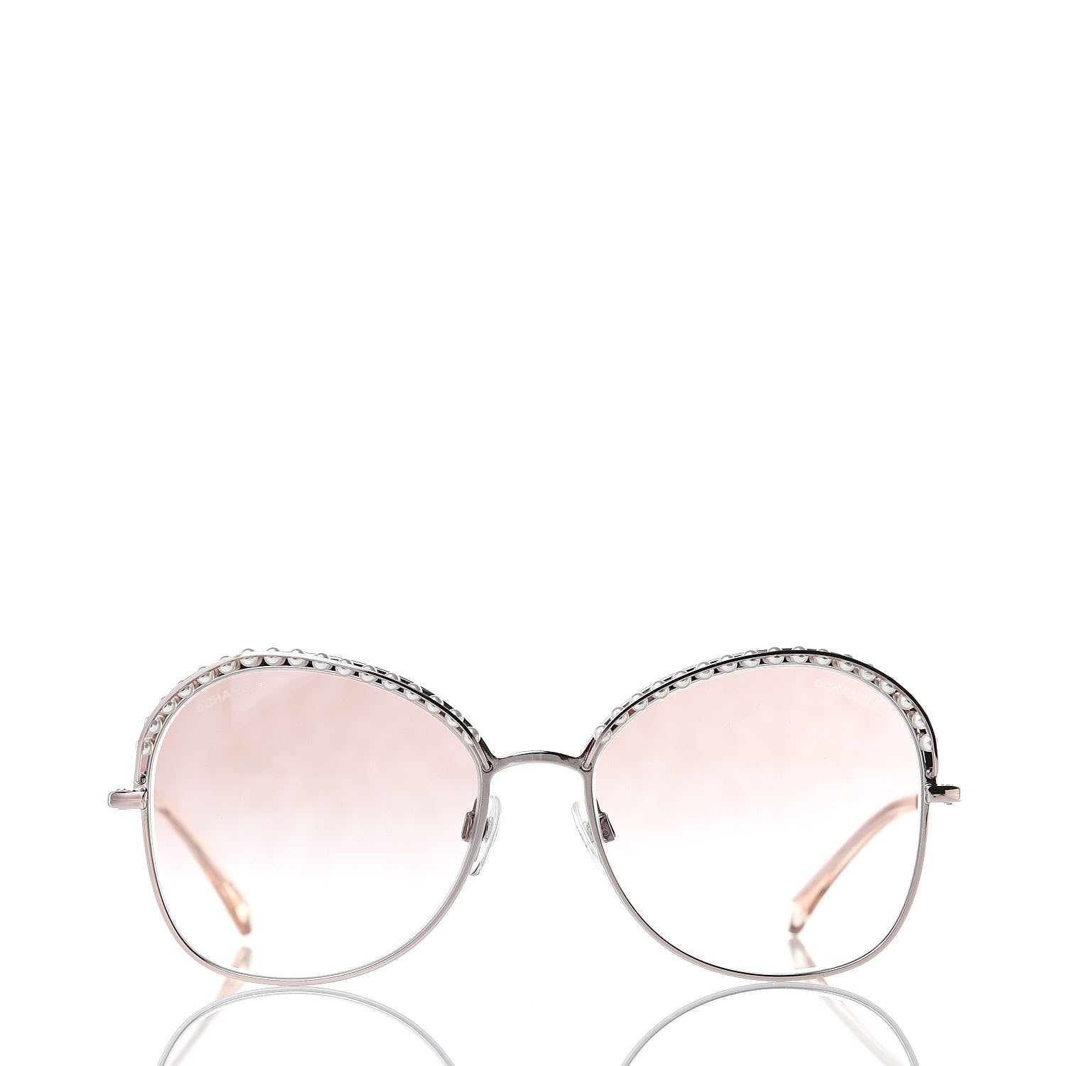 Chanel Pearl Sunglasses 4246-H Pink Gold 2 of 9