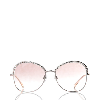 Chanel Pearl Sunglasses 4246-H Pink Gold 2 of 9