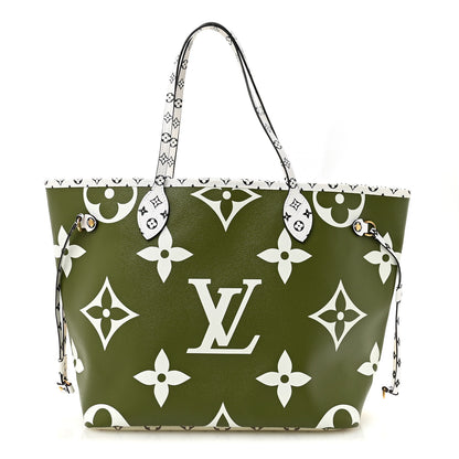 Louis Vuitton Monogram Giant Neverfull MM Kaki 1 of 10