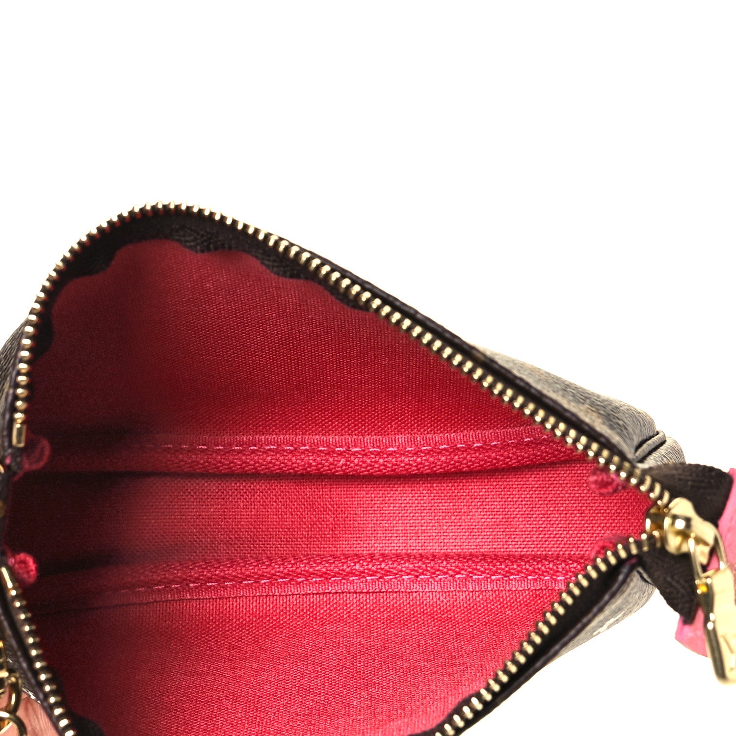 Louis Vuitton Monogram 2019 Christmas Animation Mini Courchevel Pochette Accessories Fuchsia 5 of 7