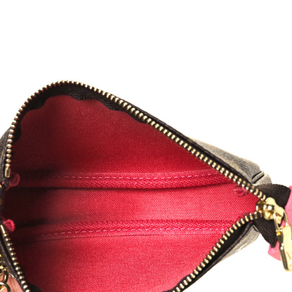 Louis Vuitton Monogram 2019 Christmas Animation Mini Courchevel Pochette Accessories Fuchsia 5 of 7