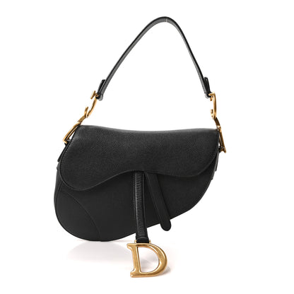 Christian Dior Grained Calfskin Saddle Bag Black 1 of 11