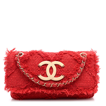 Chanel Tweed Medium Nature Single Flap Red 1 of 10