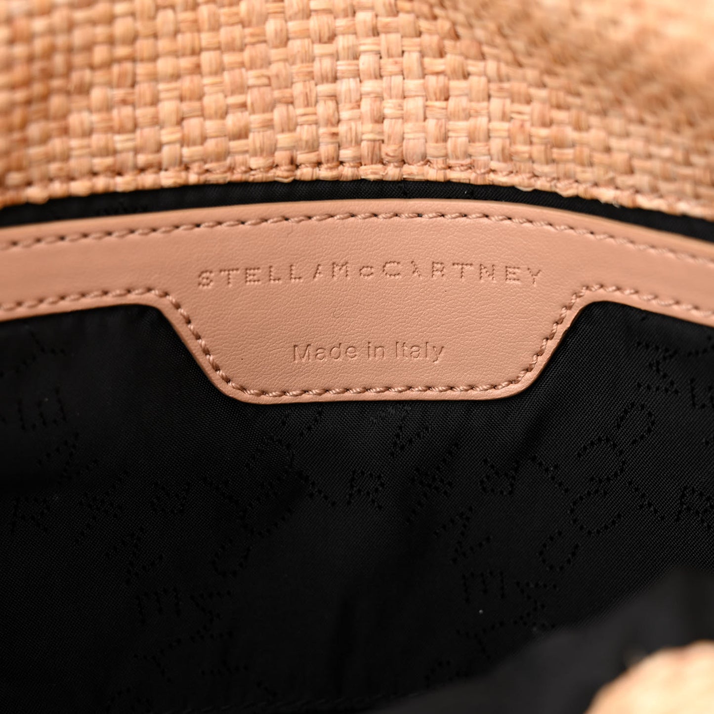 Raffia Mini Falabella Fold Over Tote Natural