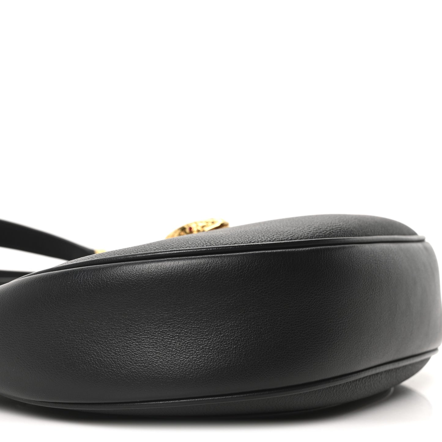 Urban Grain Smooth Calfskin Serpenti Ellipse Shoulder Bag Black