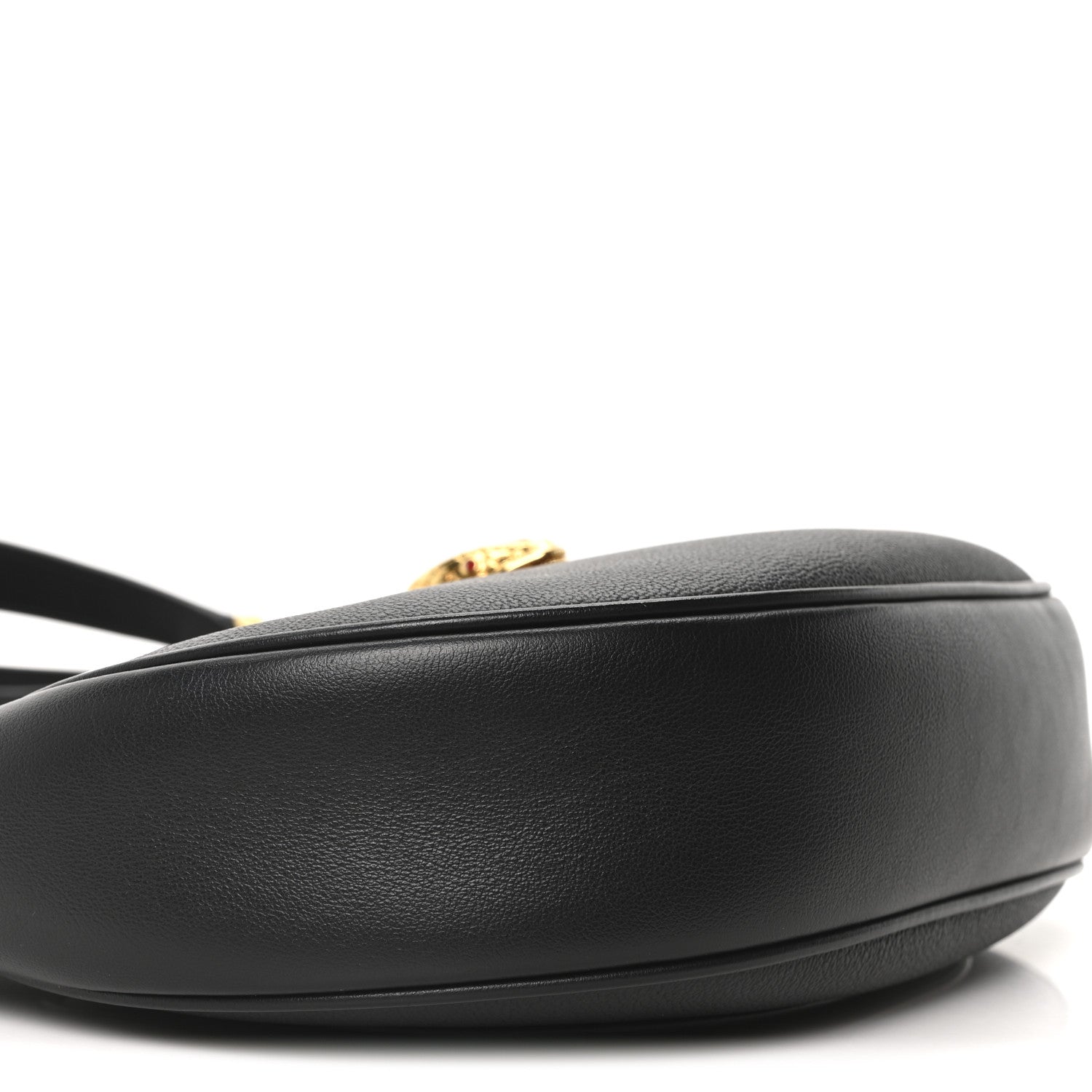 Bulgari Urban Grain Smooth Calfskin Serpenti Ellipse Shoulder Bag Black 8 of 9
