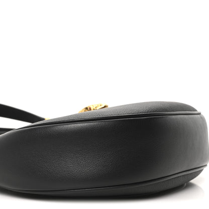 Bulgari Urban Grain Smooth Calfskin Serpenti Ellipse Shoulder Bag Black 8 of 9