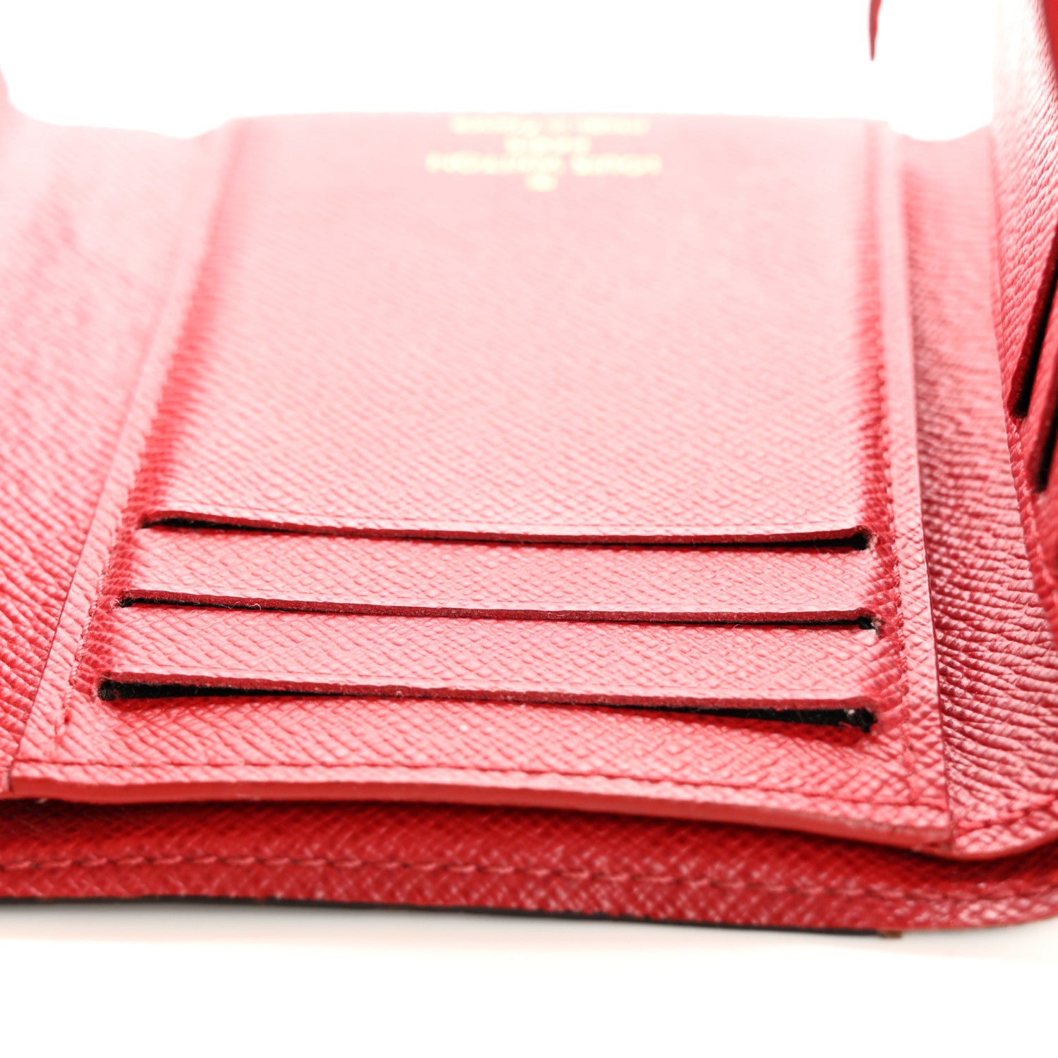 Louis Vuitton Damier Ebene Victorine Wallet Red 8 of 13