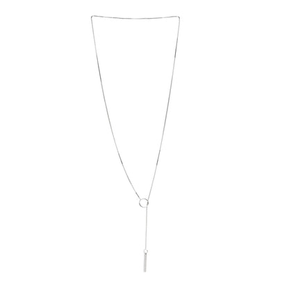 Gucci 18K White Gold 20mm Lariat Necklace 3 of 5