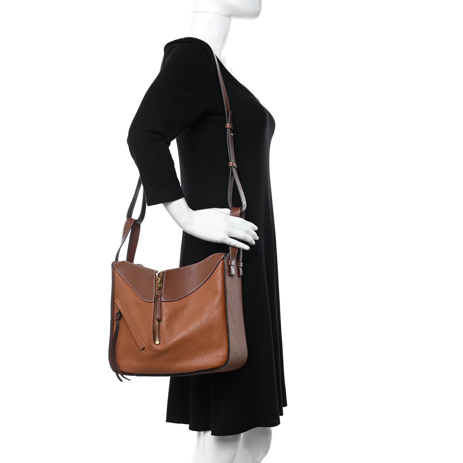 Loewe Grained Calfskin Small Hammock Shoulder Bag Tan 2 of 9