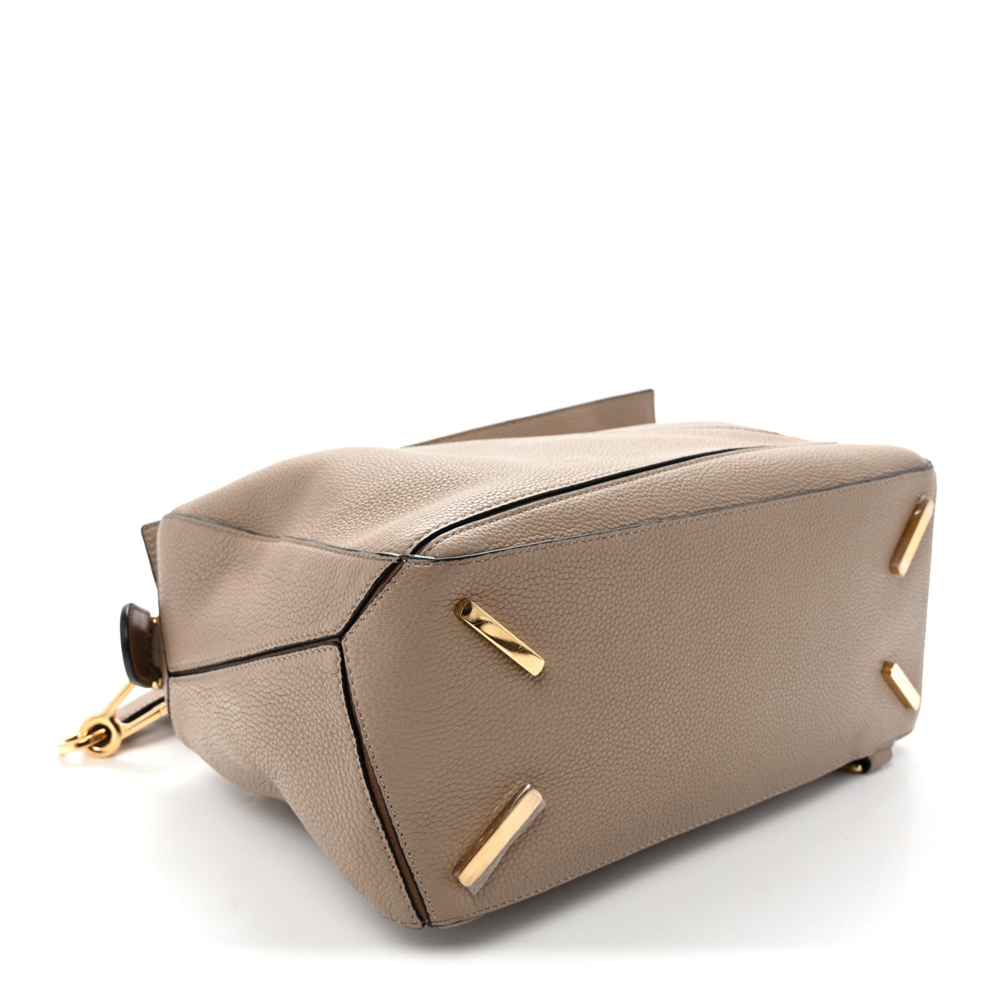 Grained Calfskin Medium Puzzle Bag Sand Mink