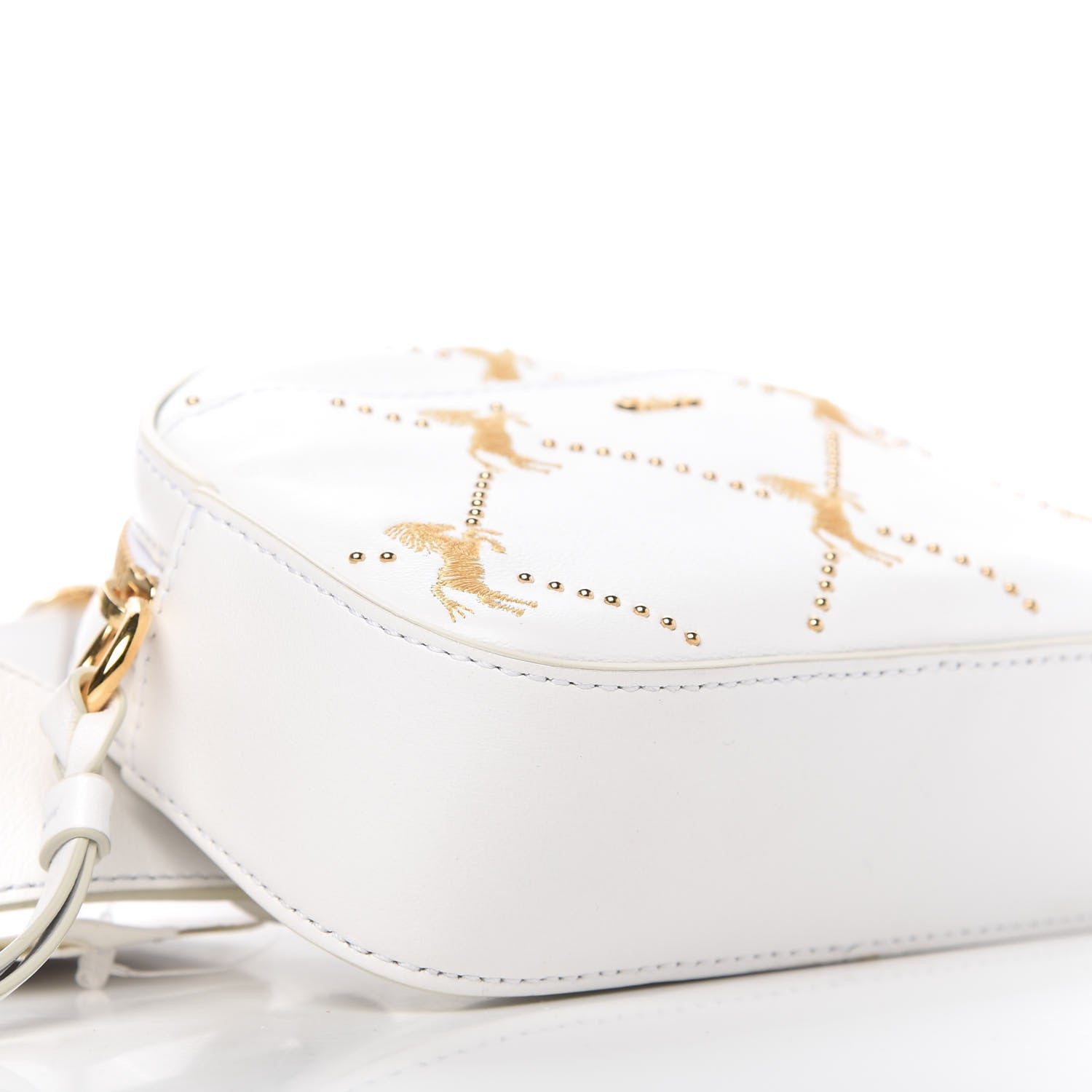 Chloe Smooth Calfskin Little Horses Embroidered Signature Belt Bag Brilliant White 6 of 9