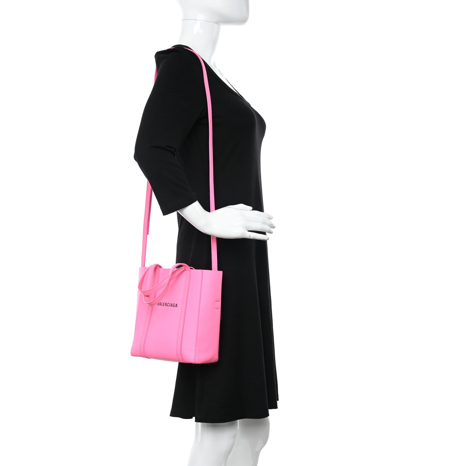 Balenciaga Calfskin XXS Everyday Tote Neon Pink 2 of 11