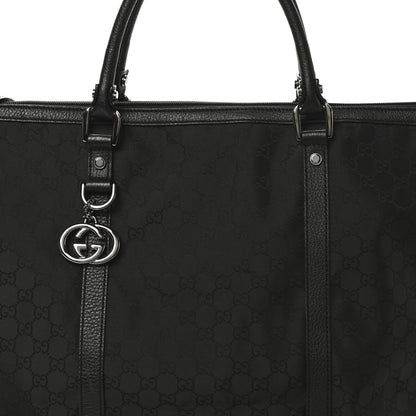 Gucci Nylon Monogram Medium GG Charm Dome Satchel Black 8 of 10