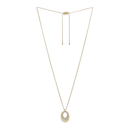 David Yurman 18K Yellow Gold Diamond Tempo Pendant Necklace 2 of 5