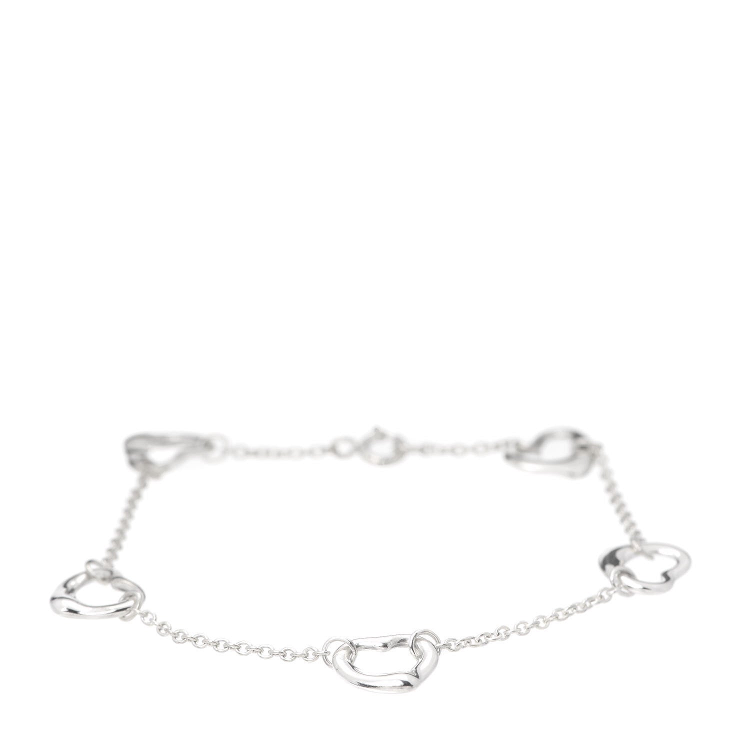 Tiffany Sterling Silver Elsa Peretti Open Heart Bracelet 1 of 5