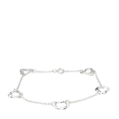 Tiffany Sterling Silver Elsa Peretti Open Heart Bracelet 1 of 5