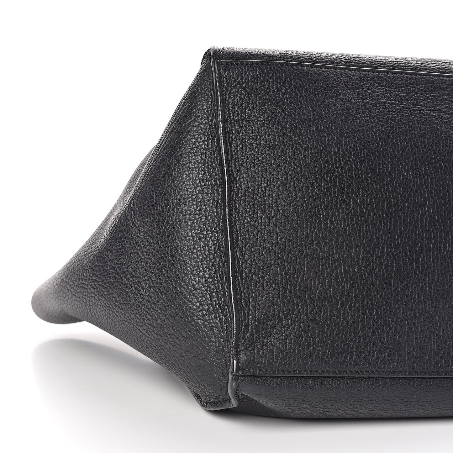 Supple Grained Calfskin Small Big Bag Black