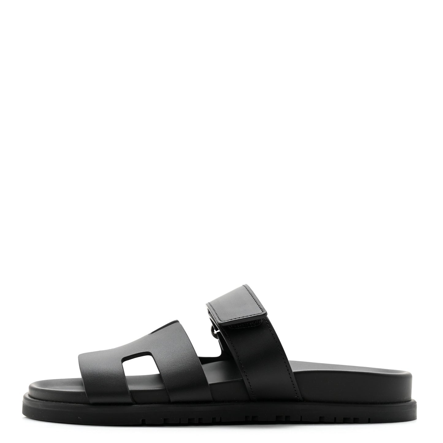 Calfskin Womens Chypre Sandals 36.5 Black