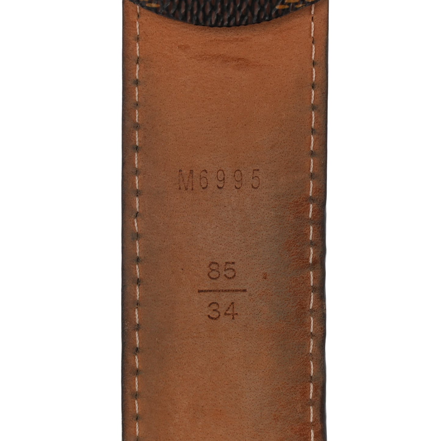Damier Ebene 30mm Ellipse Belt 85 34