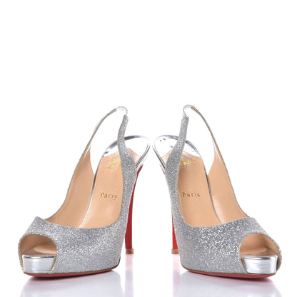 Christian Louboutin Glitter No Prive 120 Pumps 40 Silver 5 of 12