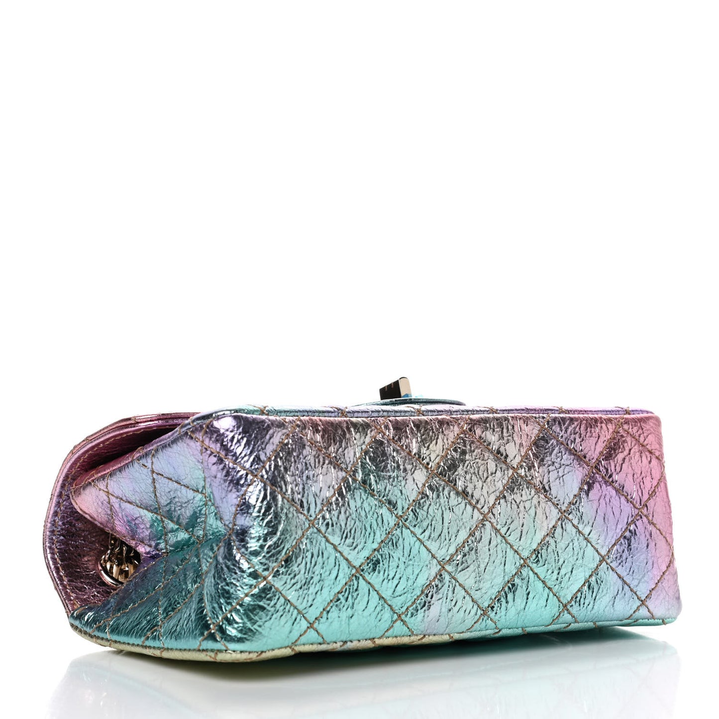 Metallic Goatskin Quilted Mini 2.55 Reissue Flap Multicolor