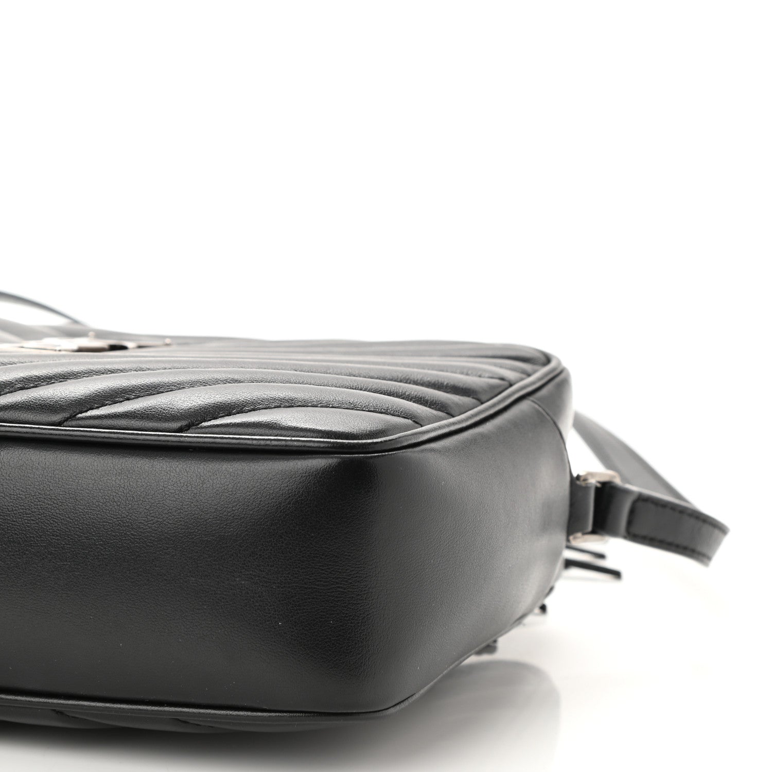 Saint Laurent Calfskin Matelasse Monogram Lou Camera Bag Sea Pebble 10 of 12