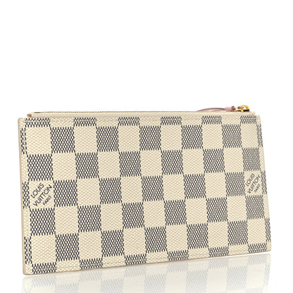 Louis Vuitton Damier Azur Felicie Chain Wallet Zippered Insert Rose Ballerine 3 of 7