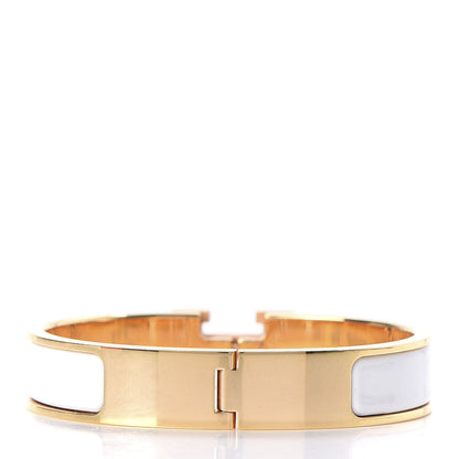 Hermes Enamel Narrow Clic Clac H Bracelet PM White 3 of 7