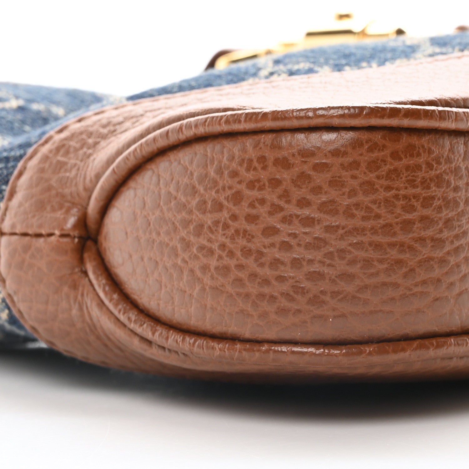 Gucci New Denim GG Monogram Calfskin Mini Jackie 1961 Hobo Blue Tea Cuir 9 of 10