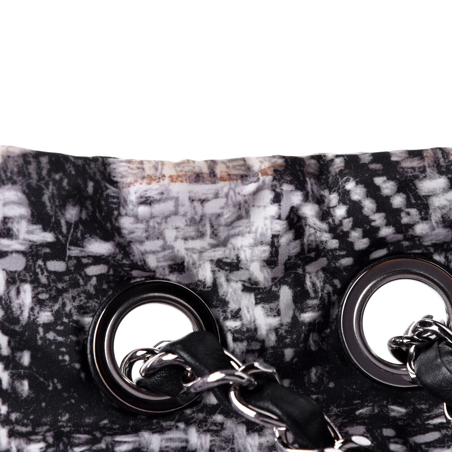 Chanel Nylon Tweed Print Jumbo Flap Black 11 of 12
