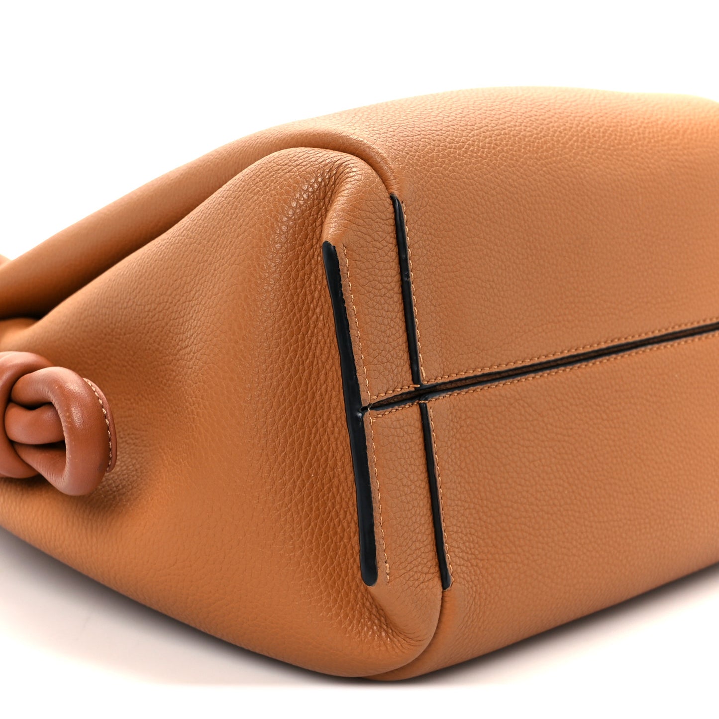 Calfskin Small Flamenco Knot Bag Caramel