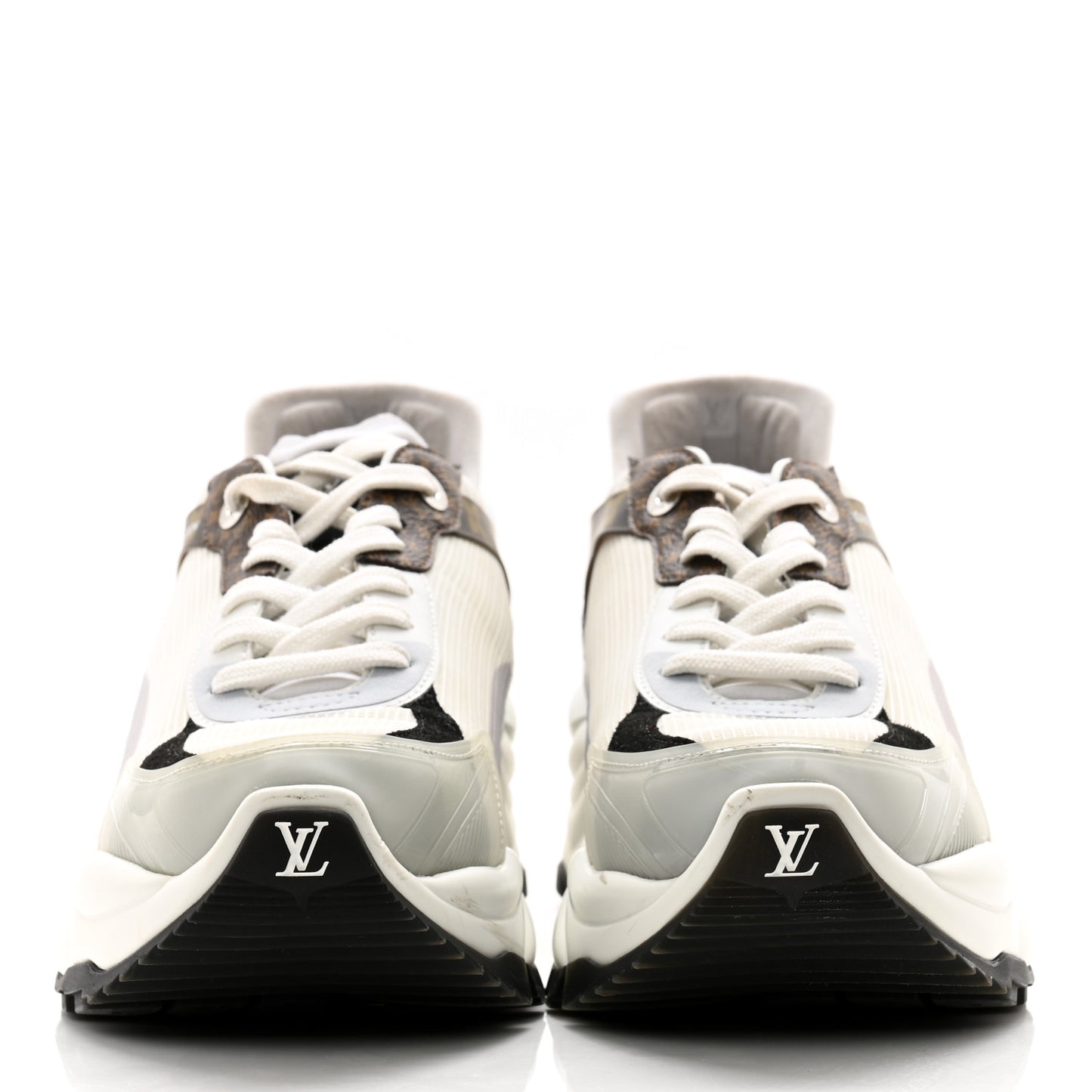 Monogram Calfskin Run 55 Sneakers 41 White