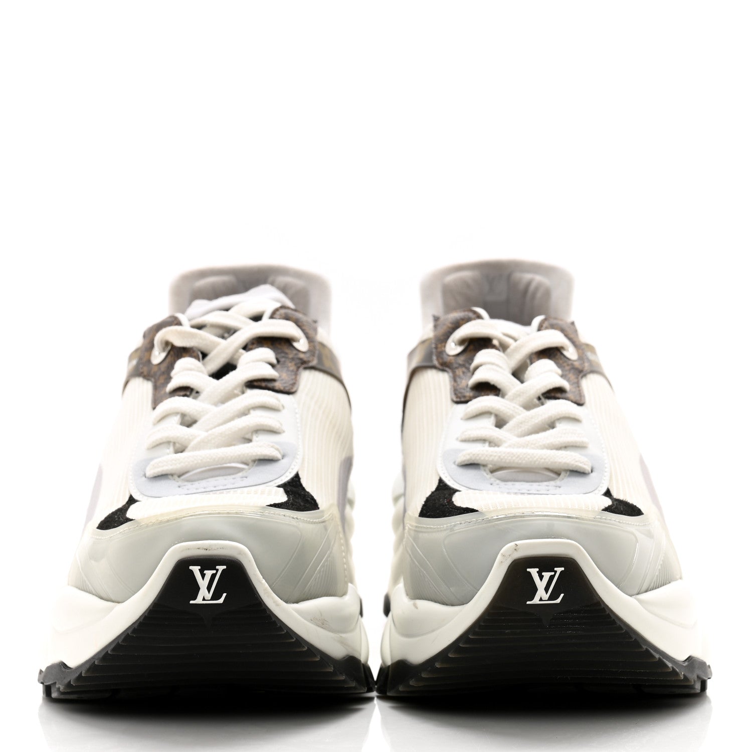 Louis Vuitton Monogram Calfskin Run 55 Sneakers 41 White 2 of 10
