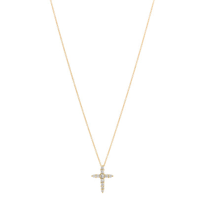 Roberto Coin 18K Yellow Gold Diamond .39ctw Cross Pendant Necklace 1 of 5
