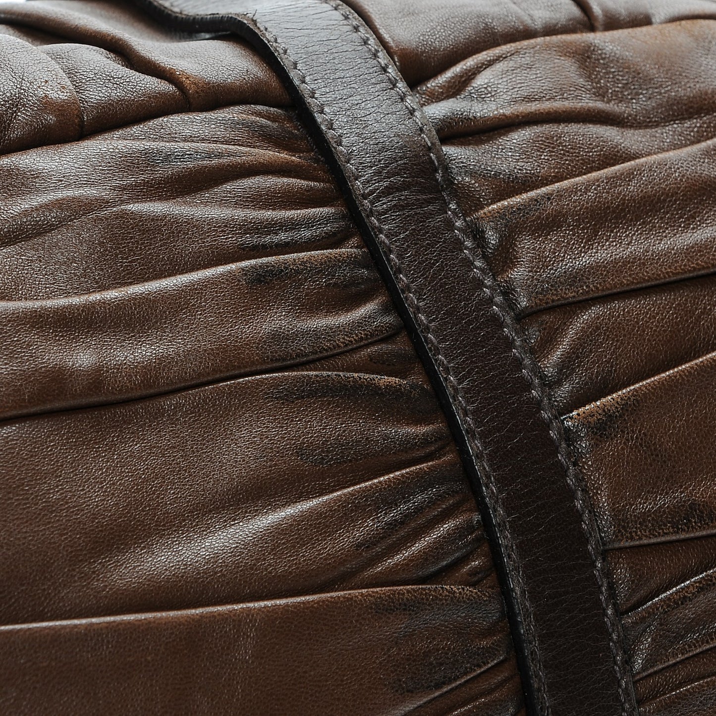 Nappa Gaufre Shopping Satchel Noce