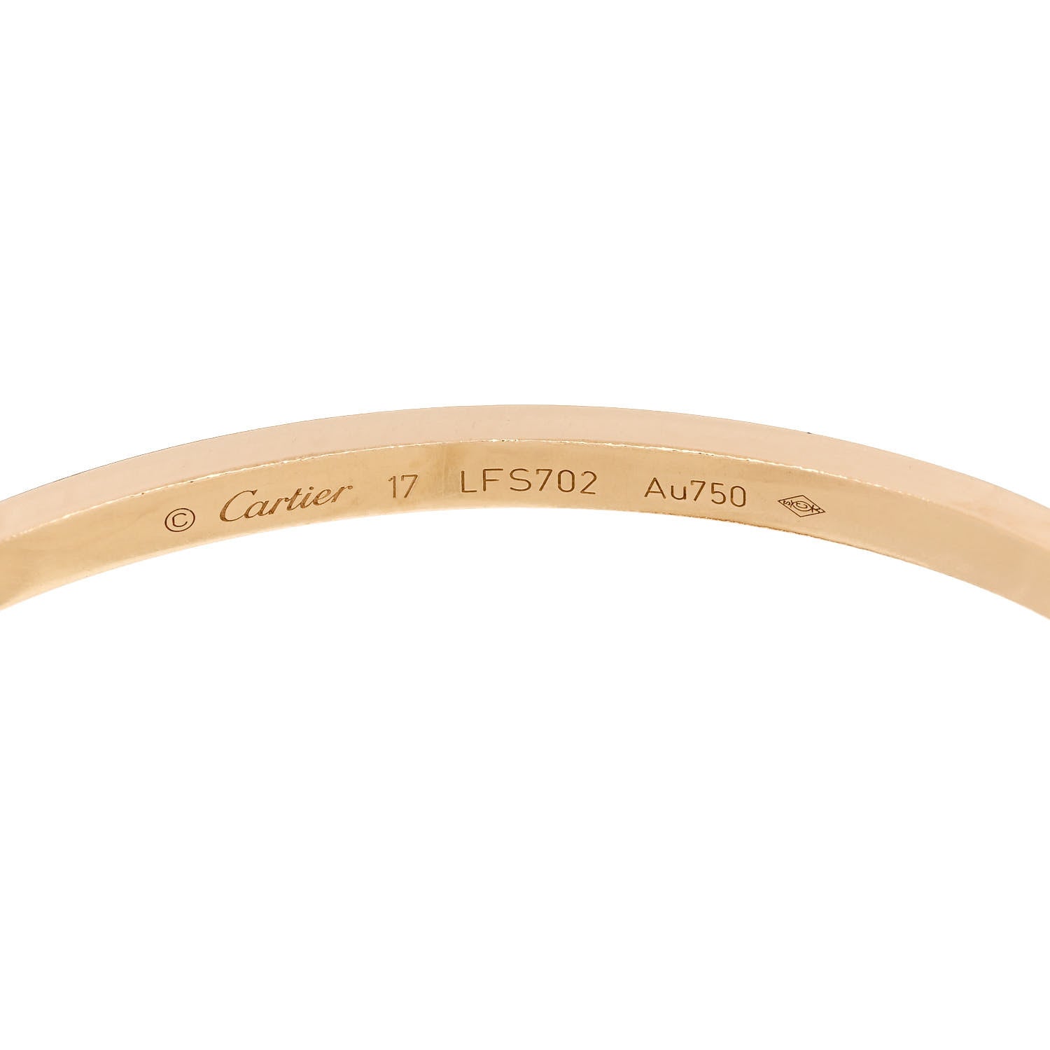 Cartier 18K Yellow Gold Small LOVE Bracelet 17 6 of 7
