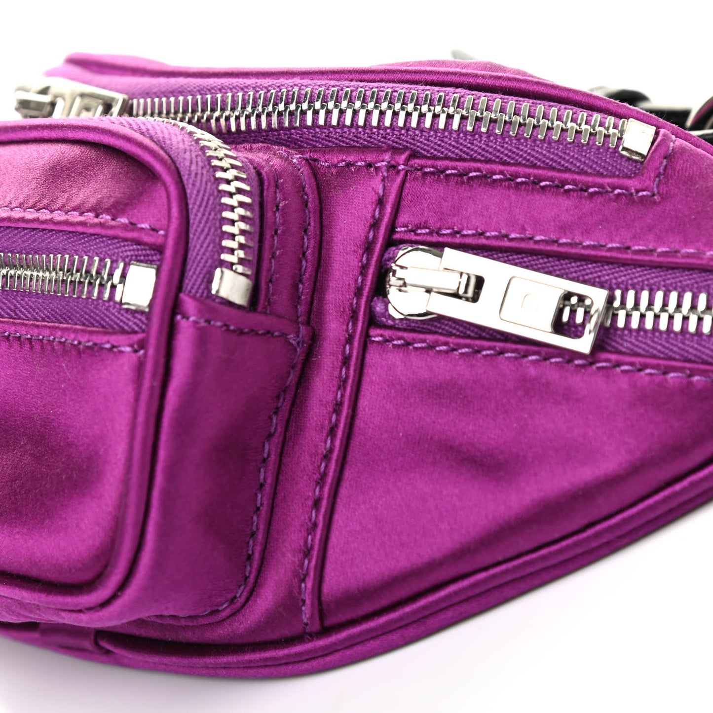 Satin Attica Mini Belt Bag Purple