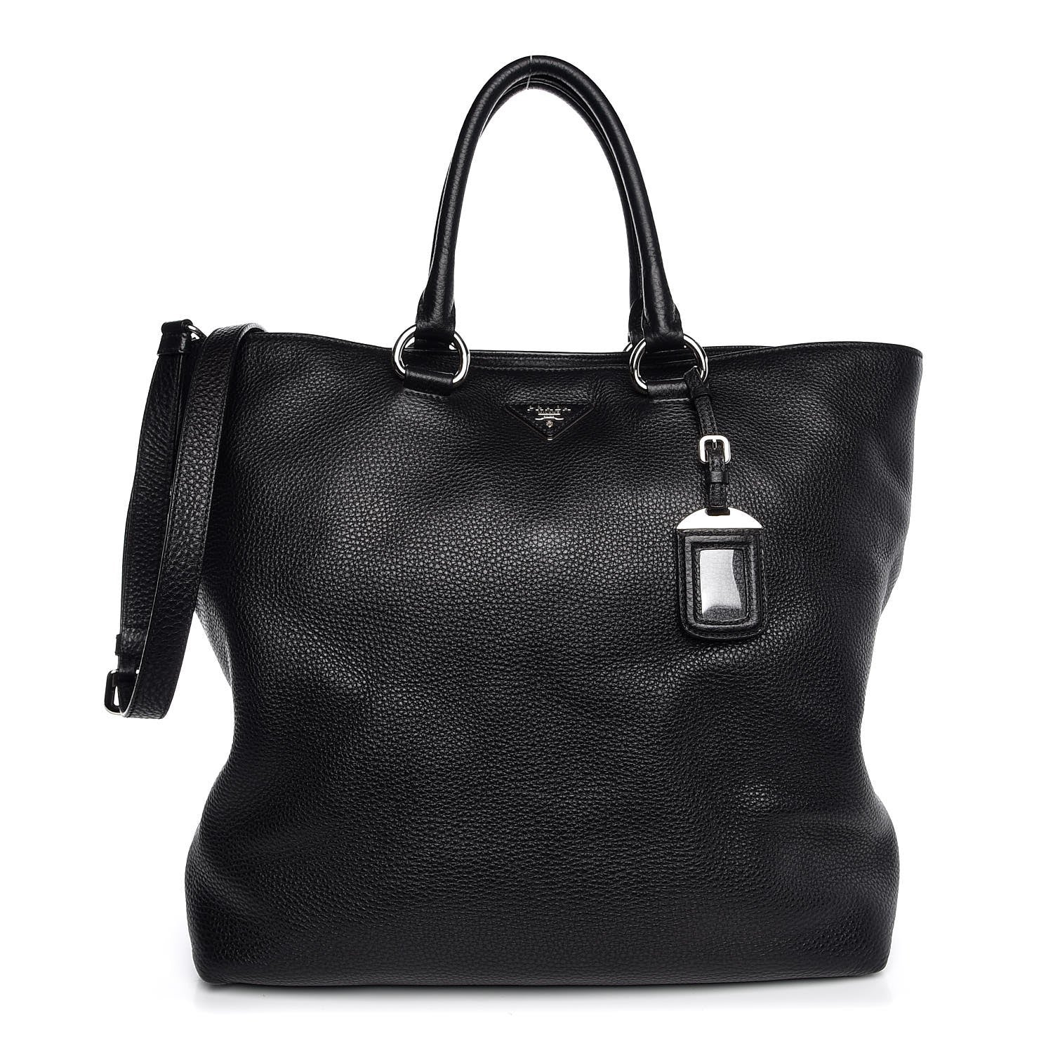 Prada Vitello Daino Tote Black 1 of 14