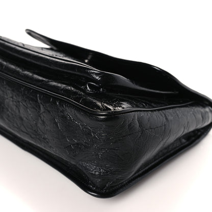 Saint Laurent Crinkled Calfskin Matelasse Monogram Medium Niki Chain Satchel Black 8 of 8