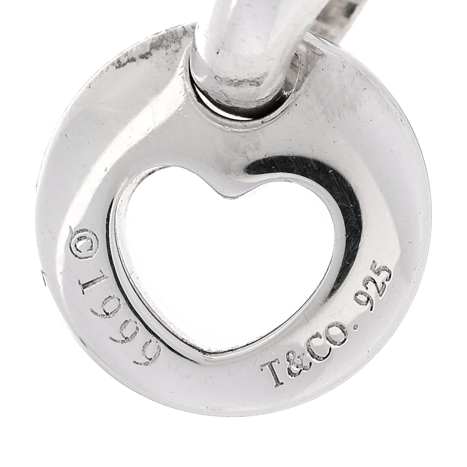 Tiffany Sterling Silver Heart Stencil Earrings 4 of 5
